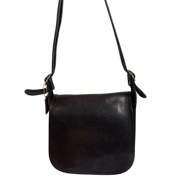 Vintage Coach NYC Classic Shoulder Bag 9170 Mocha Brown Pre 94 + Hang Tag Charm - Picture 1 of 14
